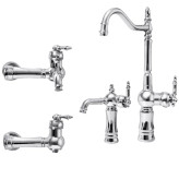 ست شیرآلات 4 تکه مدل تینا کروم (5 سال گارانتی شیرآلات)